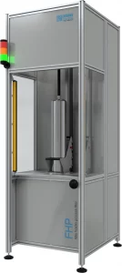 Das Bild zeigt den Filterhalter FHP für Prozessfilter. Er ist mit einer Prüfglocke für 30" Filterkerzen konfiguriert.