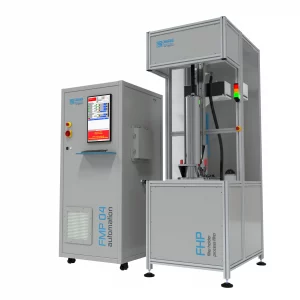Lorenz FMP04 automation filter test system, positioned on the left side. Next to it is the filter holder FHP for process filters.